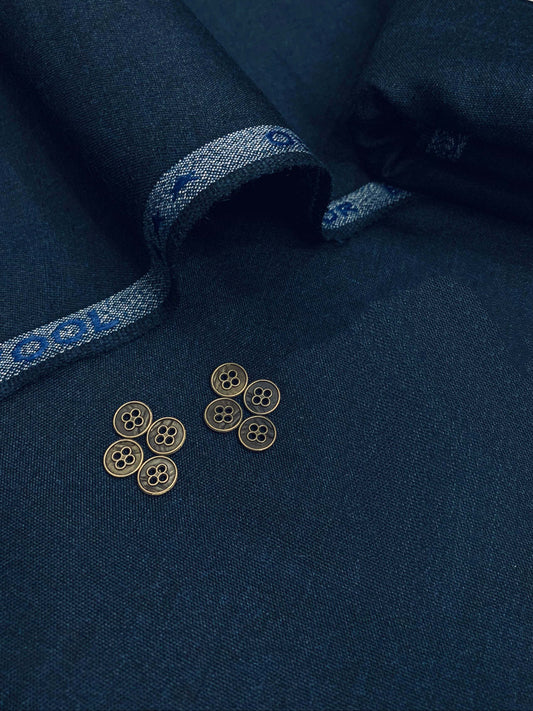 Youthbridge Shogran Wool – Navy Blue | Premium Winter Suiting Fabric