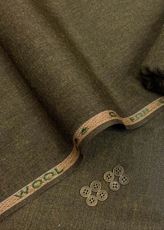 Youthbridge Shogran Wool – Tobacco Brown | Premium Winter Suiting Fabric